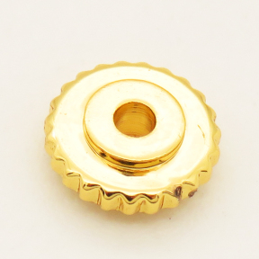 Brass Beads,Gear,Long-lasting plated,Golden,6x2mm,Hole:0.8mm,about 0.29g/pc,100 pcs/package,XFS00009ahlv-L002