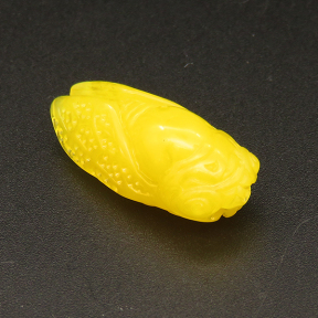 Resin Beads,Cicada,Yellow,10x13x28mm,Hole:2mm,about 2.1g/pc,1pc/package,XBR00359ilbb-L001