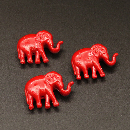 Resin Beads,Elephant,Red,9x16x23m,Hole:1.5mm,about 3.1g/pc,1pc/package,XBR00368iobb-L001