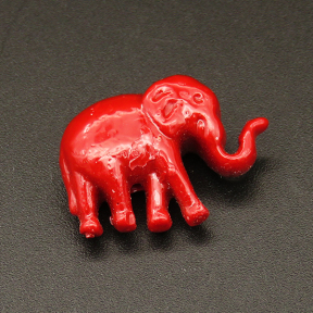 Resin Beads,Elephant,Red,9x16x23m,Hole:1.5mm,about 3.1g/pc,1pc/package,XBR00368iobb-L001