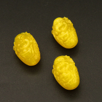 Resin Beads,Laughing Buddha,Yellow,12x12x20mm,Hole:2mm,about 1.6g/pc,1pc/package,XBR00405hlbb-L001