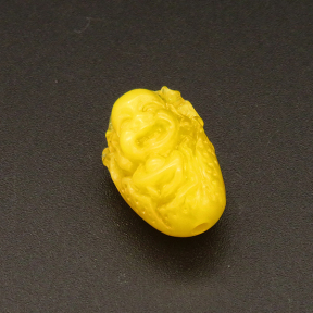 Resin Beads,Laughing Buddha,Yellow,12x12x20mm,Hole:2mm,about 1.6g/pc,1pc/package,XBR00405hlbb-L001