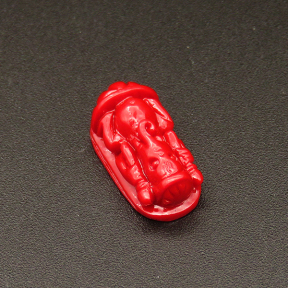 Resin Beads,Elephant buddha,Red,7x9x17mm,about 1.5g/pc,1pc/package,XBR00407hjbb-L001