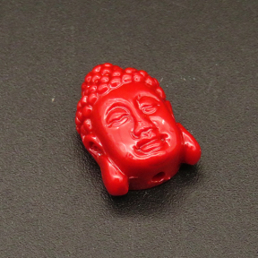 Resin Beads,Buddha head,Color Mixing,8x11x16mm,Hole:2.5mm,about 2.7g/pc,1pc/package,XBR00409hjbb-L001