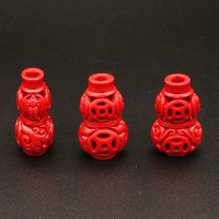 Resin Beads,Gourd,Red,14x18x29mm,Hole:4.5mm,about 6.1g/pc,1pc/package,XBR00419jibb-L001