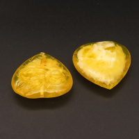 Resin Beads,Heart,Yellow,12x36x38mm,Hole:1.5mm,about 9.2g/pc,1pc/package,XBR00459vbmb-L001