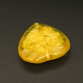 Resin Beads,Heart,Yellow,12x36x38mm,Hole:1.5mm,about 9.2g/pc,1pc/package,XBR00459vbmb-L001