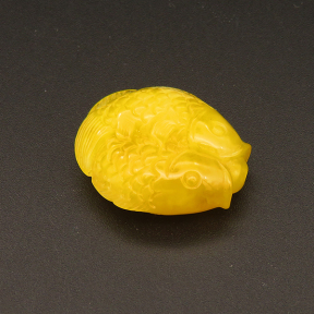 Resin Beads,Fish,Yellow,11x24x28mm,Hole:1.5mm,about 4.0g/pc,1pc/package,XBR00462iobb-L001