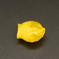 Resin Beads,Fish,Yellow,8x12x14mm,Hole:1.5mm,about 0.8g/pc,1pc/package,XBR00464bobb-L001