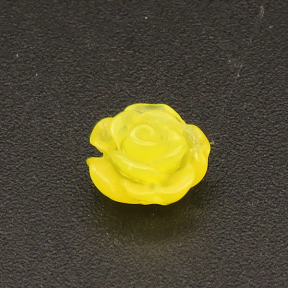 Resin Cabochons,Flower,Yellow,5x8mm,Hole:1mm,about 0.1g/pc,1pc/package,XBR00467albv-L001