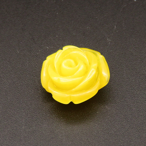 Resin Cabochons,Flower,Yellow,9x15mm,Hole:1.5mm,about 1.0g/pc,1pc/package,XBR00475hjbb-L001