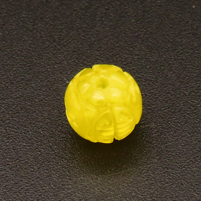 Resin Cabochons,Flower,Yellow,6mm,Hole:1mm,about 0.16g/pc,1pc/package,XBR00479ajvb-L001