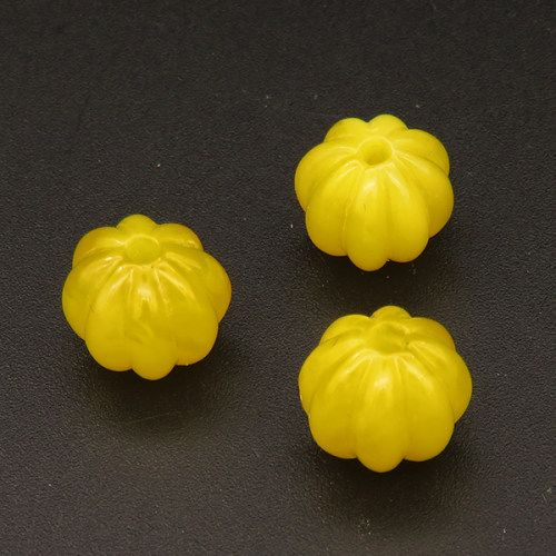 Resin Beads,Flower,Yellow,10*12mm,Hole:2mm,about 0.8g/pc,1pc/package,XBR00481bpvb-L001