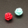 Resin Cabochons,Flower,Color Mixing,7mm,Hole:1mm,about 0.25g/pc,1pc/package,XBR00516albv-L001