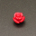Resin Cabochons,Flower,Red,7mm,Hole:1mm,about 0.25g/pc,1pc/package,XBR00517albv-L001