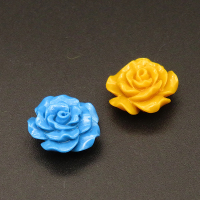 Resin Cabochons,Flower,Color Mixing,9x16mm,Hole:1.5mm,about 1.9g/pc,1pc/package,XBR00558hjbb-L001