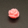 Resin Cabochons,Flower,Pink,9mm,Hole:1mm,about 0.4g/pc,1pc/package,XBR00570bnbb-L001
