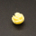 Resin Cabochons,Flower,Light yellow,9mm,Hole:1mm,about 0.4g/pc,1pc/package,XBR00575bnbb-L001