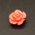 Resin Cabochons,Flower,Orange,6x10mm,Hole:1mm,about 0.4g/pc,1pc/package,XBR00594bnbb-L001