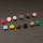 Resin Cabochons,Flower,Color Mixing,6x9mm,Hole:1mm,about 0.3g/pc,1pc/package,XBR00600bnbb-L001