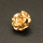 Resin Cabochons,Flower,Dark gold,6x9mm,Hole:1mm,about 0.3g/pc,1pc/package,XBR00603bnbb-L001