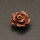 Resin Cabochons,Flower,Brown,6x9mm,Hole:1mm,about 0.3g/pc,1pc/package,XBR00608bnbb-L001