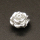 Resin Cabochons,Flower,Silver,6x9mm,Hole:1mm,about 0.3g/pc,1pc/package,XBR00611bnbb-L001