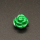 Resin Cabochons,Flower,Green,9x10mm,Hole:1mm,about 0.6g/pc,1pc/package,XBR00615bnbb-L001