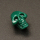 Resin Cabochons,Skeleton,Dark green,7x10x12mm,Hole:1mm,about 0.7g/pc,1pc/package,XBR00643bobb-L001