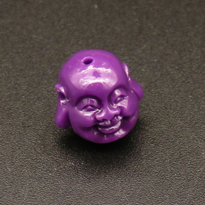 Resin Beads,Laughing Buddha,Color Mixing,10x10x11mm,Hole:1mm,about 0.8g/pc,1pc/package,XBR00646hlbb-L001