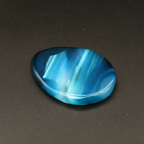 Natural Agate,Cabochons,Indefinite,Blue,6x34x47mm,,about 18.6g/pc,1pc/package,XFCA00007bbov-L001
