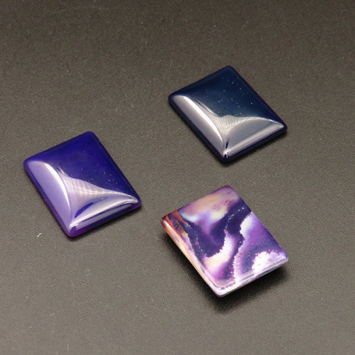 Natural Agate,Cabochons,Suede Rectangle,Purple,5x18x24mm,,about 3.6g/pc,1pc/package,XFCA00013vbll-L001