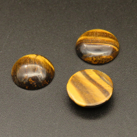 Natural Tiger Eye, Cabochons,Suede Semicircle,Gold,5x17mm,,about 2.0g/pc,1pc/package,XFCA00015hlbb-L001