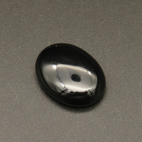 Natural Agate,Cabochons,Suede Semi-ellipse,Black,6x14x18mm,about 2.7g/pc,1pc/package,XFCA00017hlbb-L001
