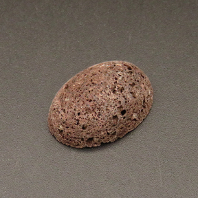 Natural Volcanicrock, Cabochons,Suede Semi-ellipse ,Brown,9x17x25mm,about 4.3g/pc,1pc/package,XFCA00021hlbb-L001