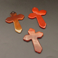 Natural Redstone, Pendant & Charms,Cross,Red,3x36x50mm,Hole:2mm,about 5.6g/pc,1pc/package,XFPC01119bhva-L001