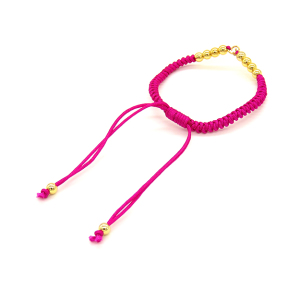 Braided Polyester Cord Bracelet Making,with Brass Findings,Adjustable Bracelet,Golden,Random Mixed Color,300x3.5mm,Hole:2mm,about 2.83g/pc,5 pcs/package,XFB00337avja-L002