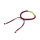 Braided Polyester Cord Bracelet Making,with Brass Findings,Adjustable Bracelet,Golden,Crimson,300x3.5mm,Hole:2mm,about 2.83g/pc,5 pcs/package,XFB00340avja-L002