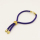 Nylon Twisted Cord Bracelet Making,Slider Bracelet Making,with Brass Findings,Adjustable Bracelet,Tree of Life,Golden,Deep Purple,230x3mm,Hole:2mm,about 2.85g/pc,5 pcs/package,XFB00388aaim-L002