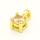 Brass Cubic Zirconia Pendant,Round,Golden,White,8x4mm,Hole:2mm,about 0.37g/pc,5 pcs/package,XFPC00963aaha-L002