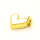 Brass Enamel Pendant,Heart,Golden,White,7mm,Hole:3mm,about 0.50g/pc,5 pcs/package,XFPC01013aahl-L002