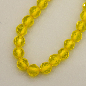 Transparent Acrylic Beads,Methyl Methacrylate,Round,Faceted,Golden,3mm,Hole:0.5mm,about 126 pcs/strand,about 6 g/strand,5 strands/package,14.96"(38cm),XBG00710vail-L020