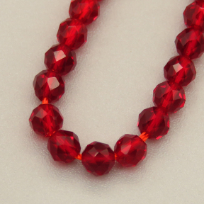 Transparent Acrylic Beads,Methyl Methacrylate,Round,Faceted,Red Wine,3mm,Hole:0.5mm,about 126 pcs/strand,about 6 g/strand,5 strands/package,14.96"(38cm),XBG00714vail-L020