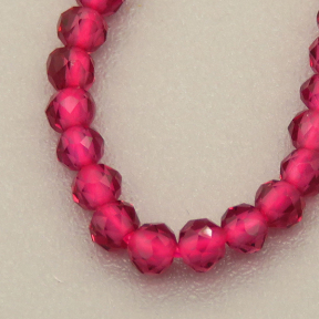 Transparent Acrylic Beads,Methyl Methacrylate,Round,Faceted,Rose Red,2mm,Hole:0.5mm,about 190 pcs/strand,about 5 g/strand,5 strands/package,14.96"(38cm),XBG00738vaia-L020