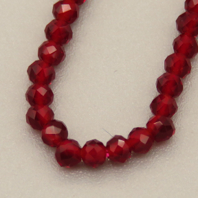 Transparent Acrylic Beads,Methyl Methacrylate,Round,Faceted,Red Wine,2mm,Hole:0.5mm,about 190 pcs/strand,about 5 g/strand,5 strands/package,14.96"(38cm),XBG00744vaia-L020