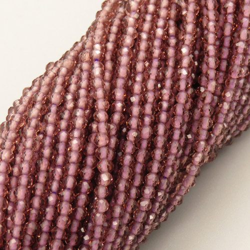 Transparent Acrylic Beads,Methyl Methacrylate,Round,Faceted,Dark Purple,2mm,Hole:0.5mm,about 190 pcs/strand,about 5 g/strand,5 strands/package,14.96"(38cm),XBG00748vaia-L020
