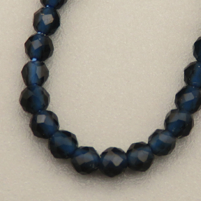 Transparent Acrylic Beads,Methyl Methacrylate,Round,Faceted,Navy Blue,2mm,Hole:0.5mm,about 190 pcs/strand,about 5 g/strand,5 strands/package,14.96"(38cm),XBG00752vaia-L020