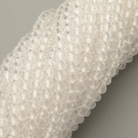 Transparent Acrylic Beads,Methyl Methacrylate,Round,Faceted,White,2mm,Hole:0.5mm,about 190 pcs/strand,about 5 g/strand,5 strands/package,14.96"(38cm),XBG00768vaia-L020