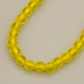 Transparent Acrylic Beads,Methyl Methacrylate,Round,Faceted,Yellow,2mm,Hole:0.5mm,about 190 pcs/strand,about 5 g/strand,5 strands/package,14.96"(38cm),XBG00782vaia-L020