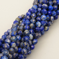 Natural Lapis Lazuli Beads Strands,Round,Faceted,Blue,5mm,Hole:1mm,about 76 pcs/strand,about 16 g/strand,5 strands/package,14.96"(38cm),XBGB04762ahlv-L020